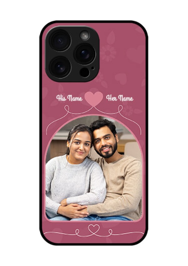 iPhone 16 Pro Max Custom Glass Phone Case - Love Floral Design