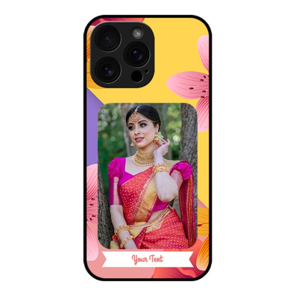 iPhone 16 Pro Max Custom Glass Phone Case - 3 Image With Vintage Floral Design iPhone 16 Pro Max Custom Glass Phone Case - 3 Image With Vintage Floral Design