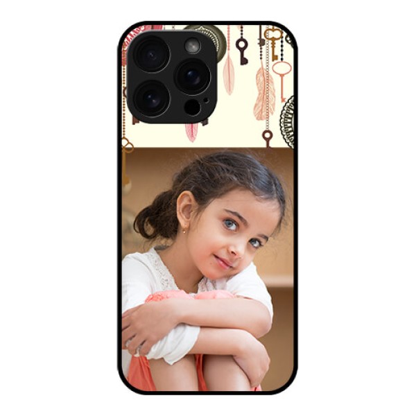 iPhone 16 Pro Max Custom Glass Phone Case - Boho Style Design