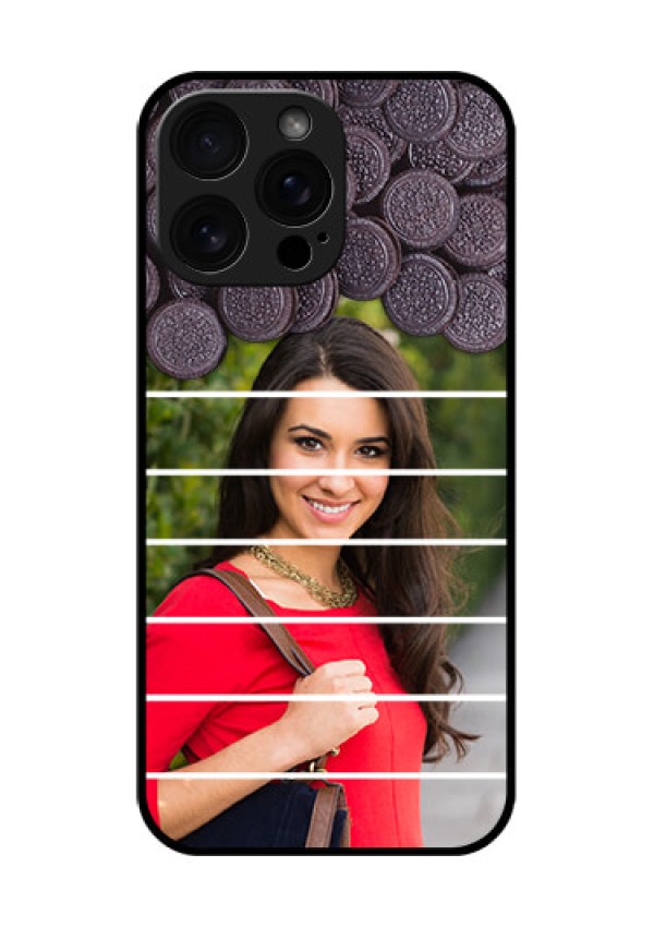 iPhone 16 Pro Max Custom Glass Phone Case - With Oreo Biscuit Design