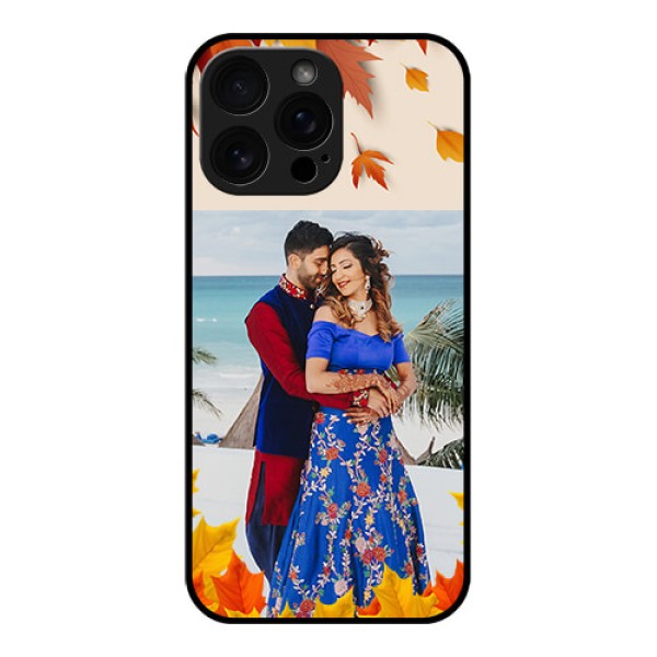 iPhone 16 Pro Max Custom Glass Phone Case - Autumn Maple Leaves Design iPhone 16 Pro Max Custom Glass Phone Case - Autumn Maple Leaves Design