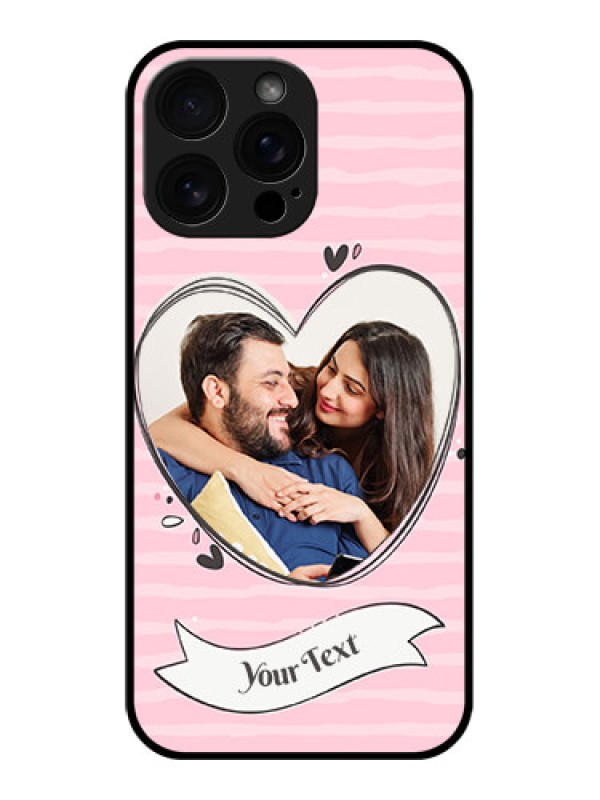 Custom iPhone 16 Pro Max Custom Glass Phone Case - Vintage Heart Design