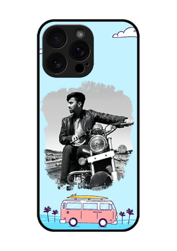 iPhone 16 Pro Max Custom Glass Phone Case - Travel and Adventure Design