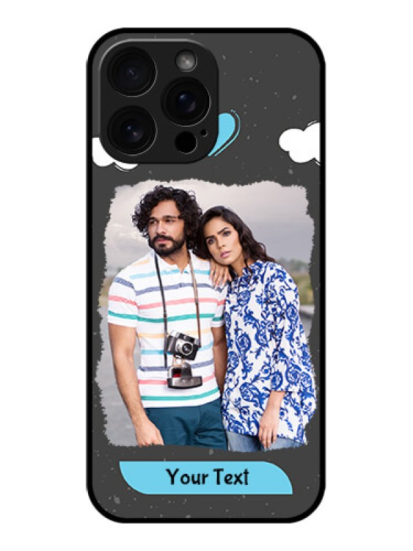 Custom iPhone 16 Pro Max Custom Glass Phone Case - Splashes With Love Doodles Design