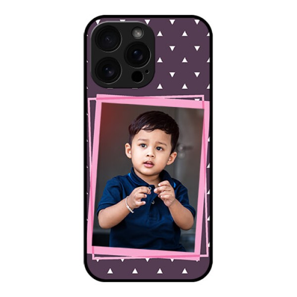 iPhone 16 Pro Max Custom Glass Phone Case - Triangle Pattern Dotted Design iPhone 16 Pro Max Custom Glass Phone Case - Triangle Pattern Dotted Design