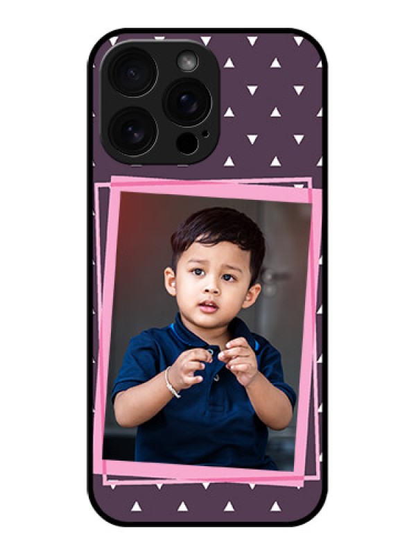 Custom iPhone 16 Pro Max Custom Glass Phone Case - Triangle Pattern Dotted Design