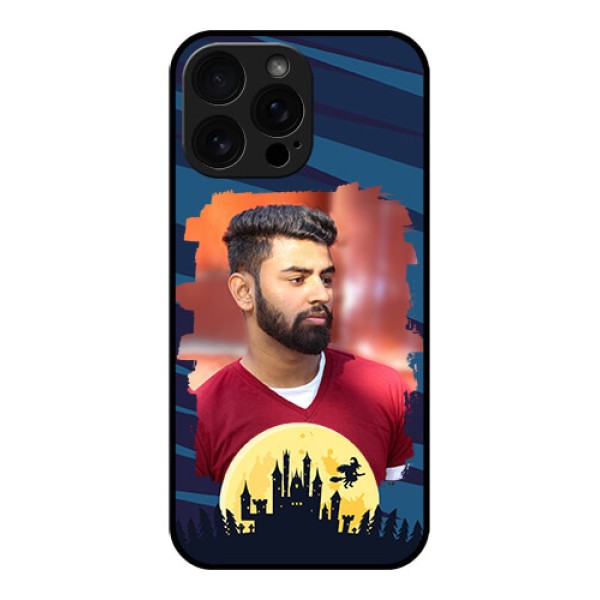 iPhone 16 Pro Max Custom Glass Phone Case - Halloween Witch Design