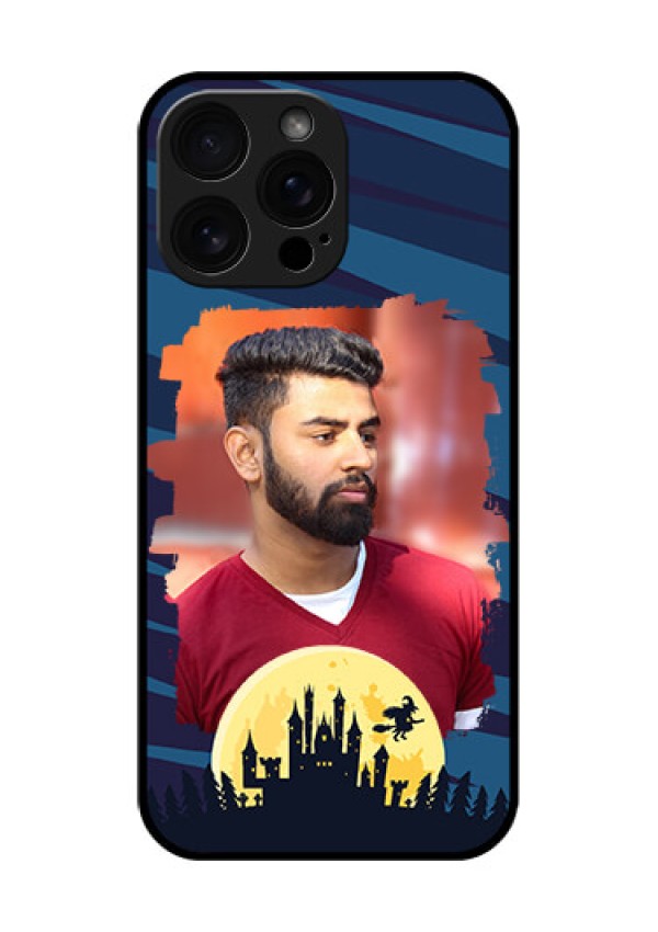 iPhone 16 Pro Max Custom Glass Phone Case - Halloween Witch Design