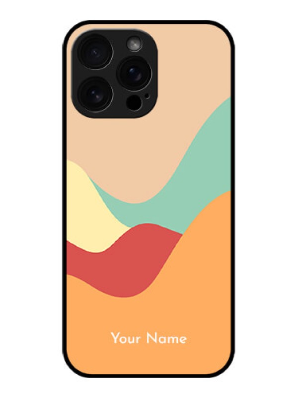 Custom iPhone 16 Pro Max Custom Glass Phone Case - Ocean Waves Multi - Colour Design
