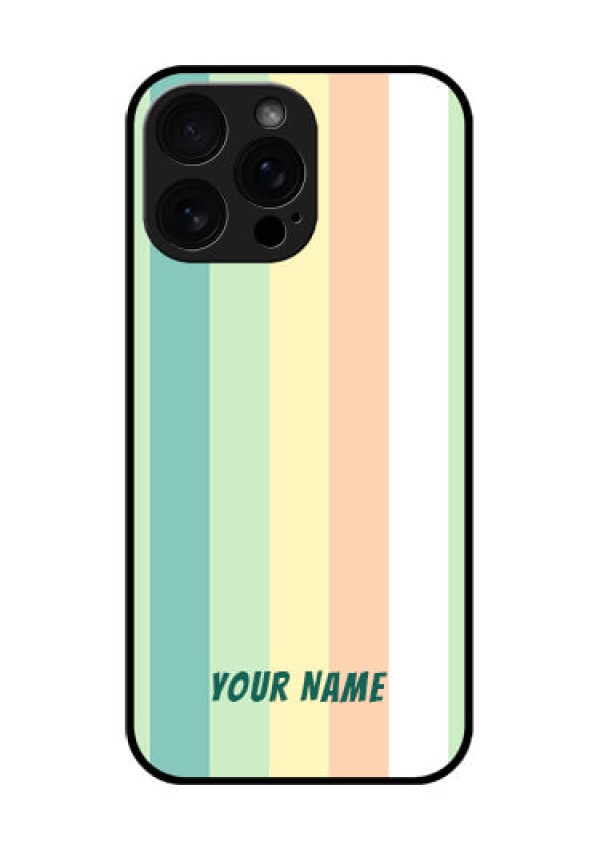 iPhone 16 Pro Max Custom Glass Phone Case - Multi - Colour Stripes Design