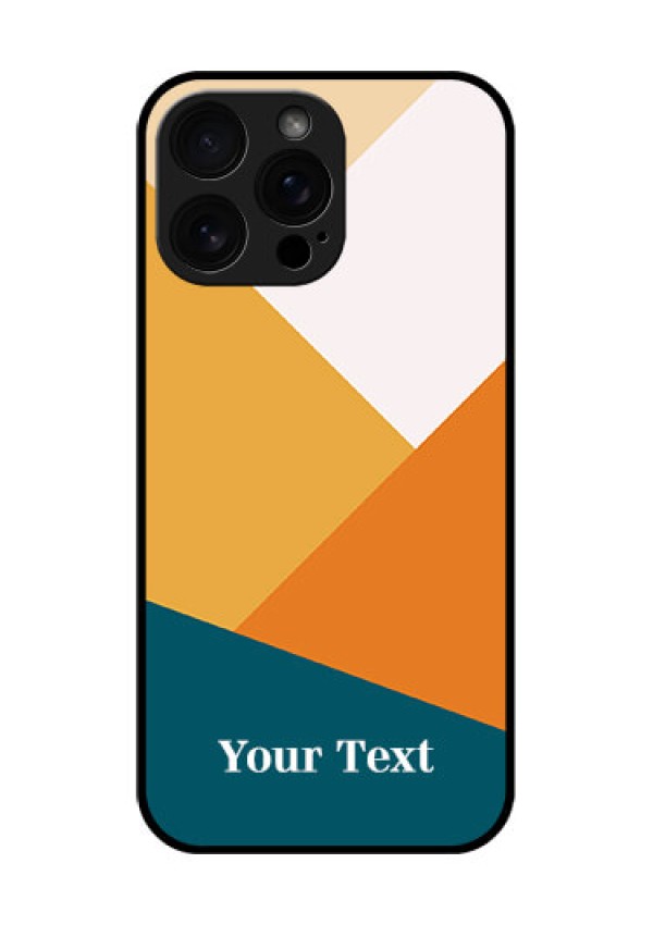 iPhone 16 Pro Max Custom Glass Phone Case - Stacked Multi - Colour Design