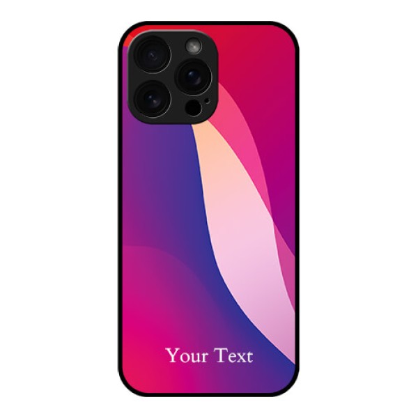 iPhone 16 Pro Max Custom Glass Phone Case - Digital Abstract Overlap Design
