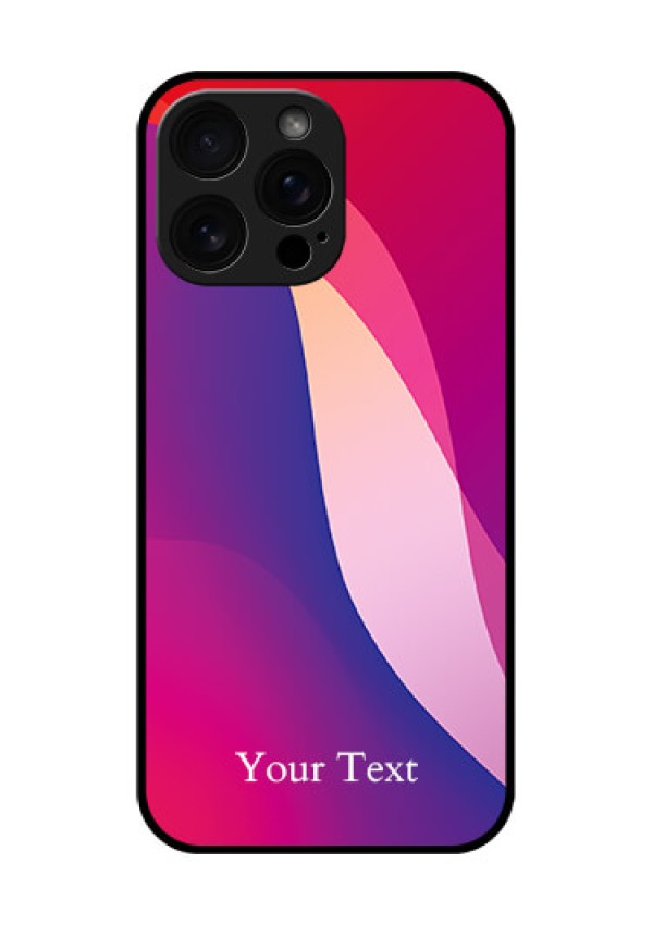 iPhone 16 Pro Max Custom Glass Phone Case - Digital Abstract Overlap Design
