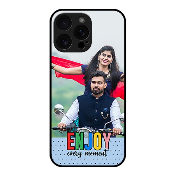 iPhone 16 Pro Max Custom Glass Phone Case - Enjoy Every Moment Design iPhone 16 Pro Max Custom Glass Phone Case - Enjoy Every Moment Design