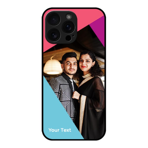 iPhone 16 Pro Max Custom Glass Phone Case - Stacked Triple Colour Design iPhone 16 Pro Max Custom Glass Phone Case - Stacked Triple Colour Design