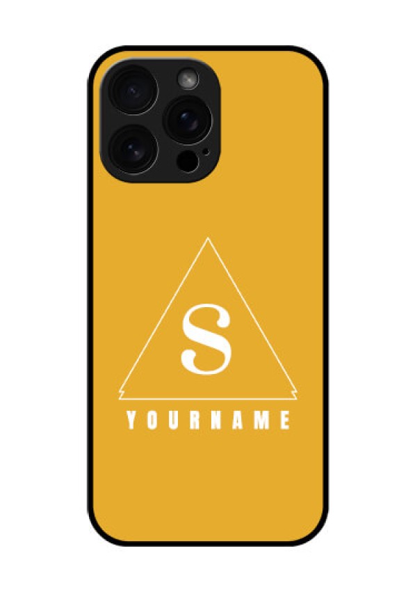 iPhone 16 Pro Max Custom Glass Phone Case - Simple Triangle Design
