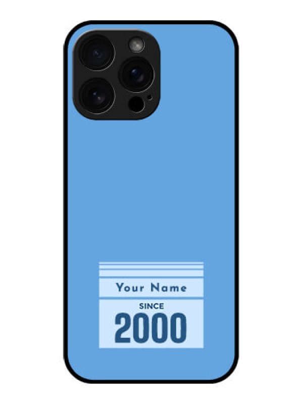 Custom iPhone 16 Pro Max Custom Glass Phone Case - Custom Year Of Birth Design