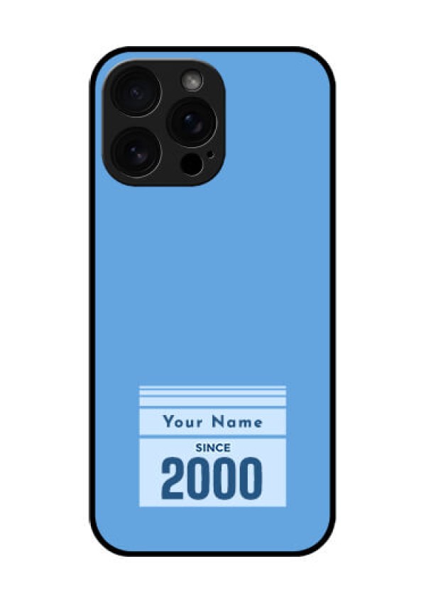 iPhone 16 Pro Max Custom Glass Phone Case - Custom Year Of Birth Design