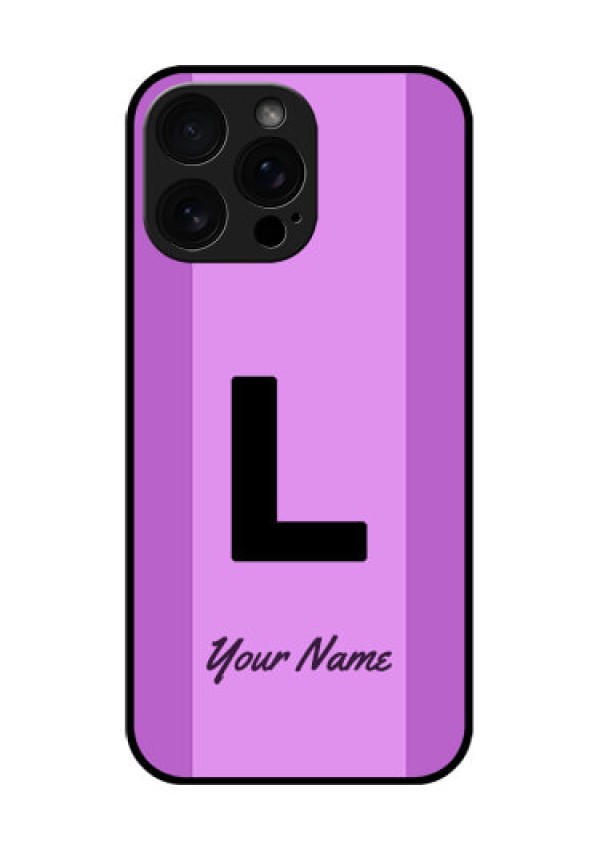 iPhone 16 Pro Max Custom Glass Phone Case - Tricolor Custom Text Design