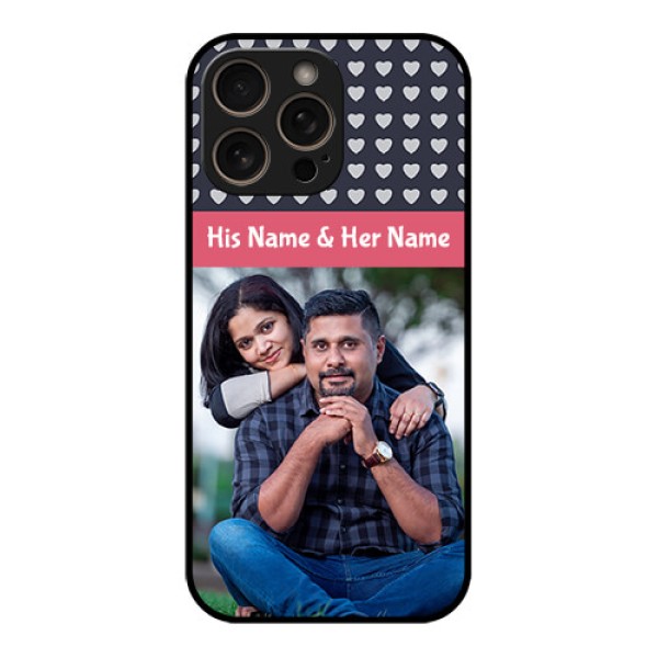 iPhone 16 Pro Custom Glass Phone Case - Love Symbols Design