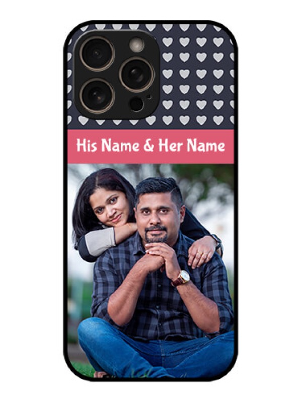 Custom iPhone 16 Pro Custom Glass Phone Case - Love Symbols Design