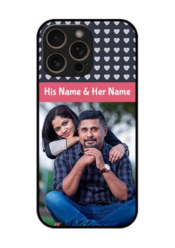 iPhone 16 Pro Custom Glass Phone Case - Love Symbols Design