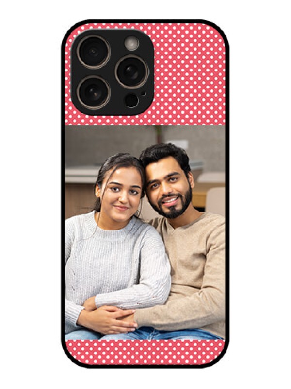 Custom iPhone 16 Pro Custom Glass Phone Case - White Dotted Design