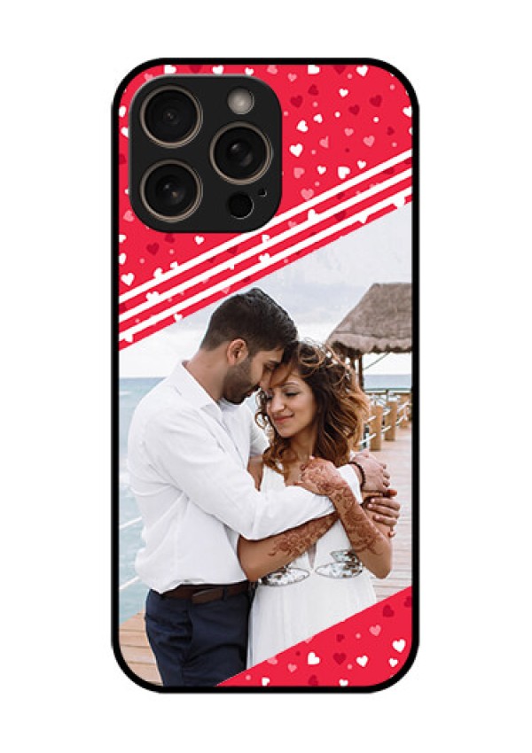 iPhone 16 Pro Custom Glass Phone Case - Valentines Gift Design