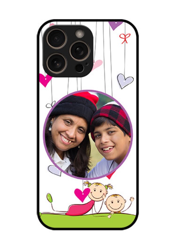 iPhone 16 Pro Custom Glass Phone Case - Cute Kids Phone Case Design