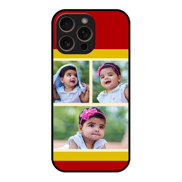 iPhone 16 Pro Custom Glass Phone Case - Multiple Pic Upload Design iPhone 16 Pro Custom Glass Phone Case - Multiple Pic Upload Design