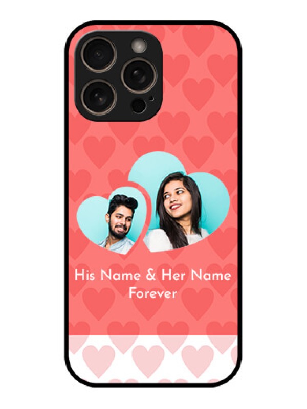 Custom iPhone 16 Pro Custom Glass Phone Case - Couple Pic Upload Design