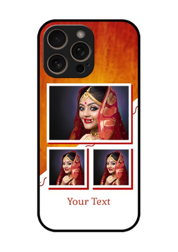 iPhone 16 Pro Custom Glass Phone Case - Wedding Memories Design