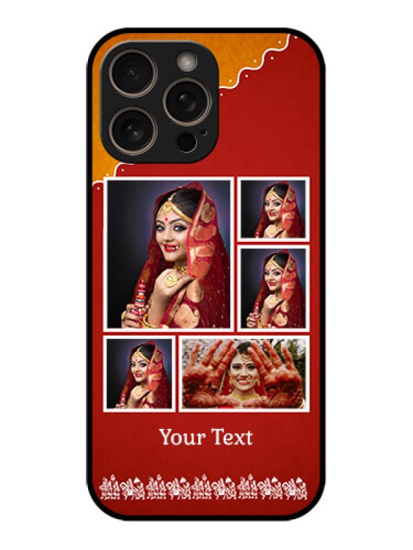 Custom iPhone 16 Pro Custom Glass Phone Case - Wedding Pic Upload Design