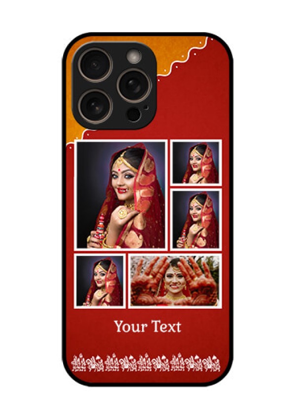 iPhone 16 Pro Custom Glass Phone Case - Wedding Pic Upload Design