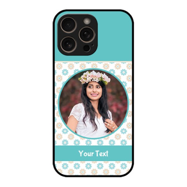 iPhone 16 Pro Custom Glass Phone Case - Beautiful Flowers Design