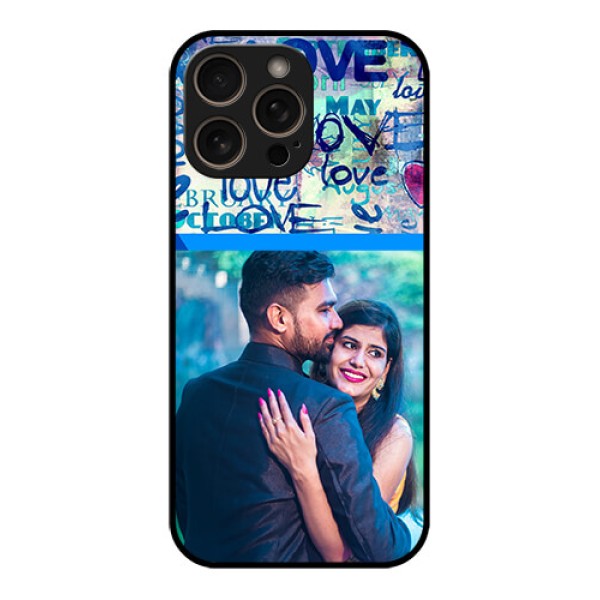 iPhone 16 Pro Custom Glass Phone Case - Colorful Love Design