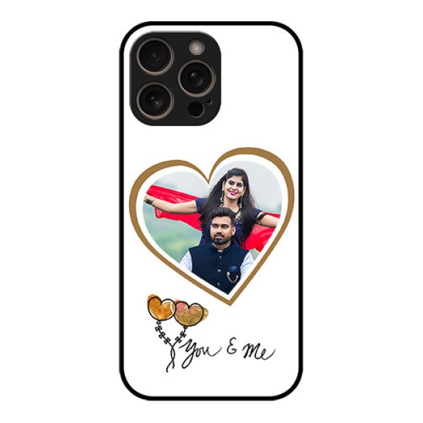 iPhone 16 Pro Custom Glass Phone Case - You and Me Design