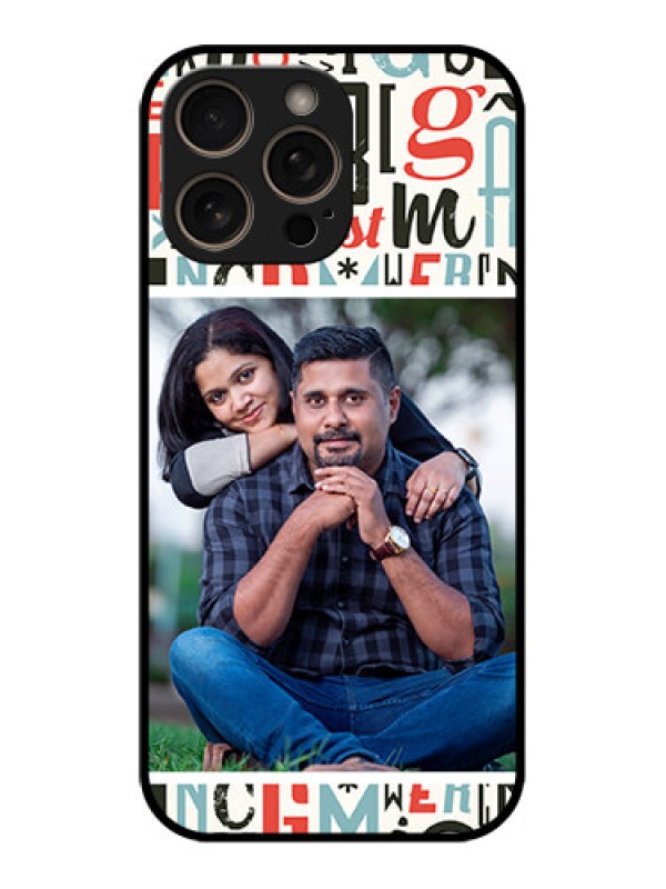 Custom iPhone 16 Pro Custom Glass Phone Case - Alphabet Design