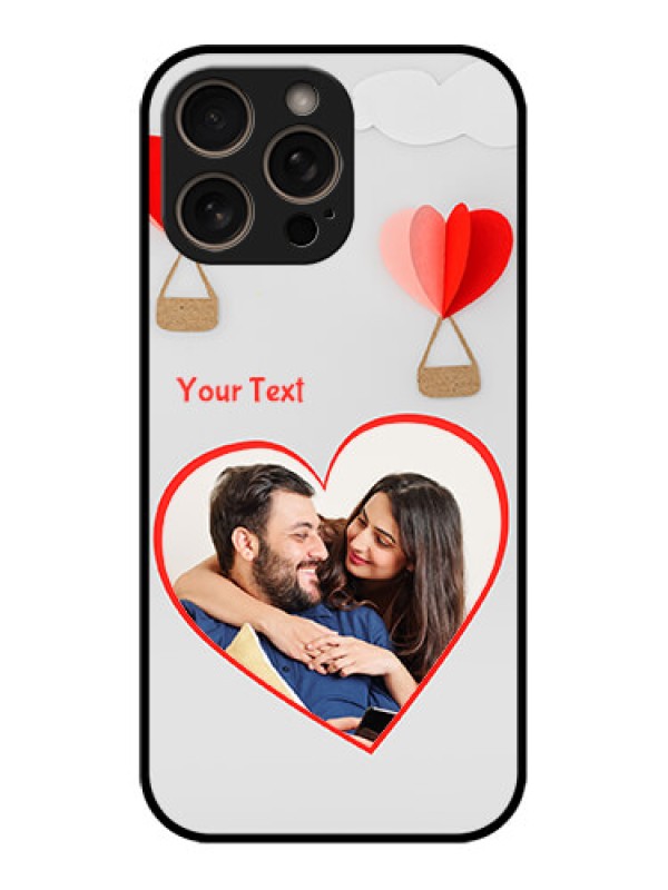 Custom iPhone 16 Pro Custom Glass Phone Case - Parachute Love Design