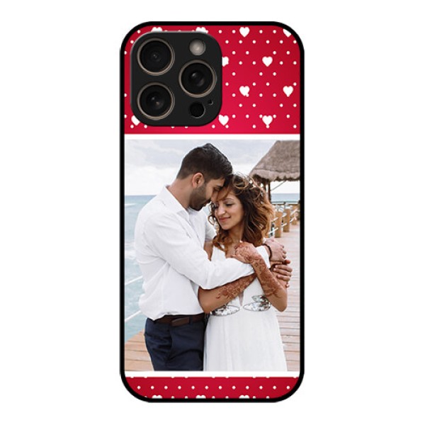 iPhone 16 Pro Custom Glass Phone Case - Hearts Mobile Case Design iPhone 16 Pro Custom Glass Phone Case - Hearts Mobile Case Design