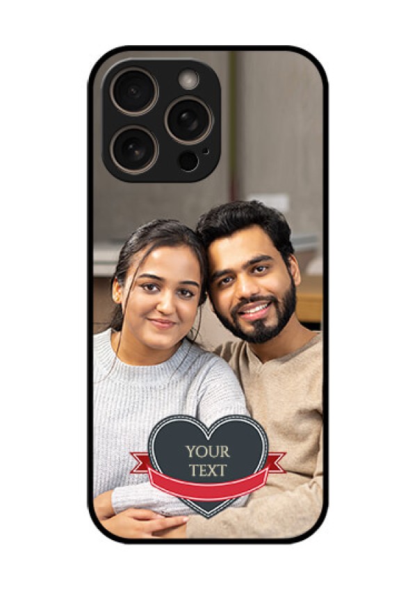 iPhone 16 Pro Custom Glass Phone Case - Just Married Couple Design