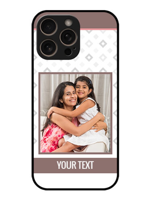 Custom iPhone 16 Pro Custom Glass Phone Case - Simple Diamond Design