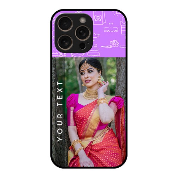 iPhone 16 Pro Custom Glass Phone Case - Birthday Icons Design
