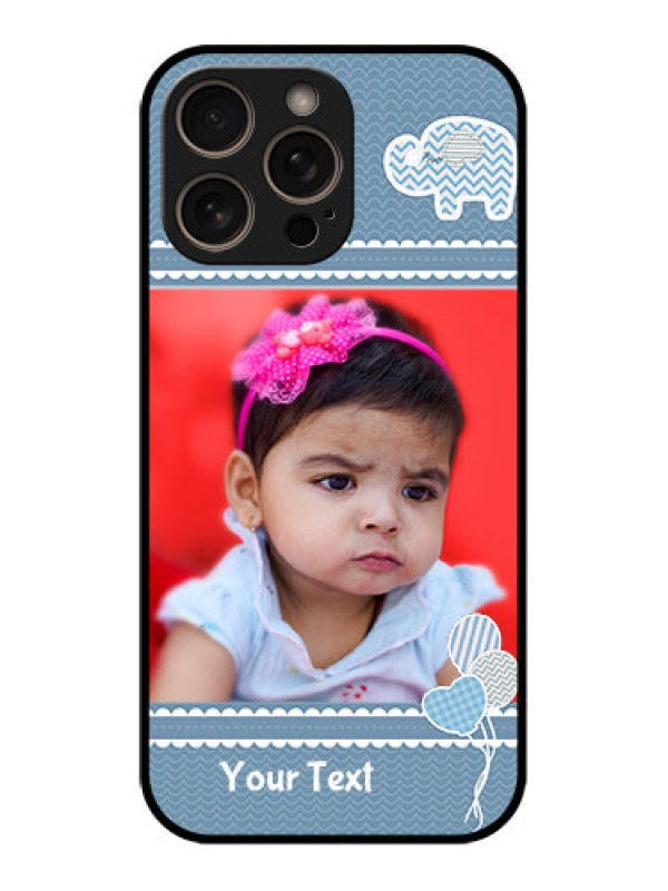 Custom iPhone 16 Pro Custom Glass Phone Case - With Kids Pattern Design