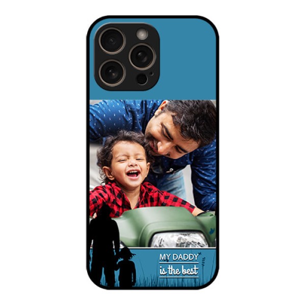 iPhone 16 Pro Custom Glass Phone Case - Best Dad Design