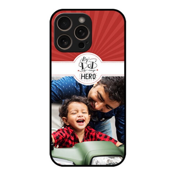 iPhone 16 Pro Custom Glass Phone Case - My Dad Hero Design