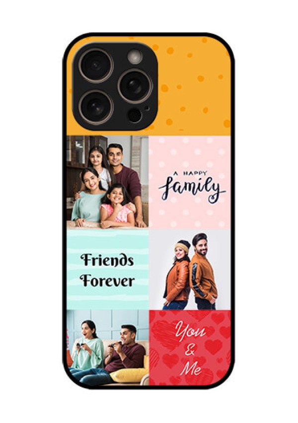 iPhone 16 Pro Custom Glass Phone Case - Images With Quotes Design