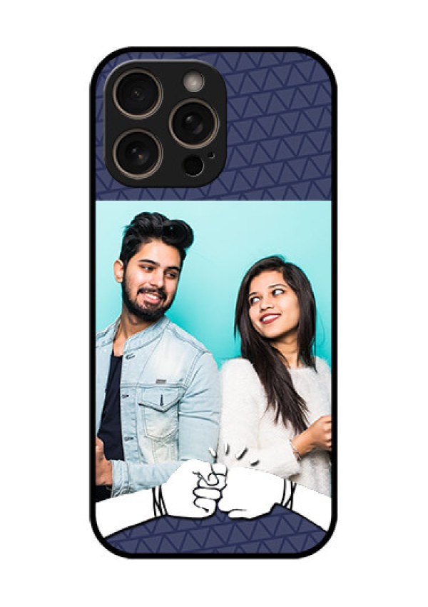 iPhone 16 Pro Custom Glass Phone Case - With Best Friends Design