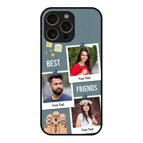 iPhone 16 Pro Custom Glass Phone Case - Sticky Frames And Friendship Design