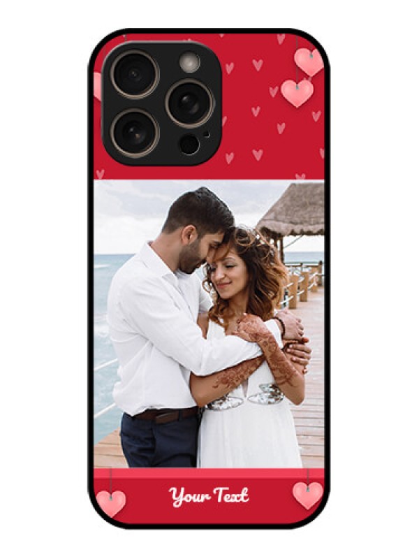 Custom iPhone 16 Pro Custom Glass Phone Case - Valentines Day Design